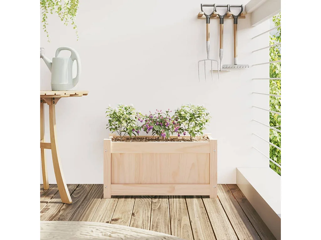 Jardinière d'extérieur 60x31x31 cm bois de pin massif FR99633