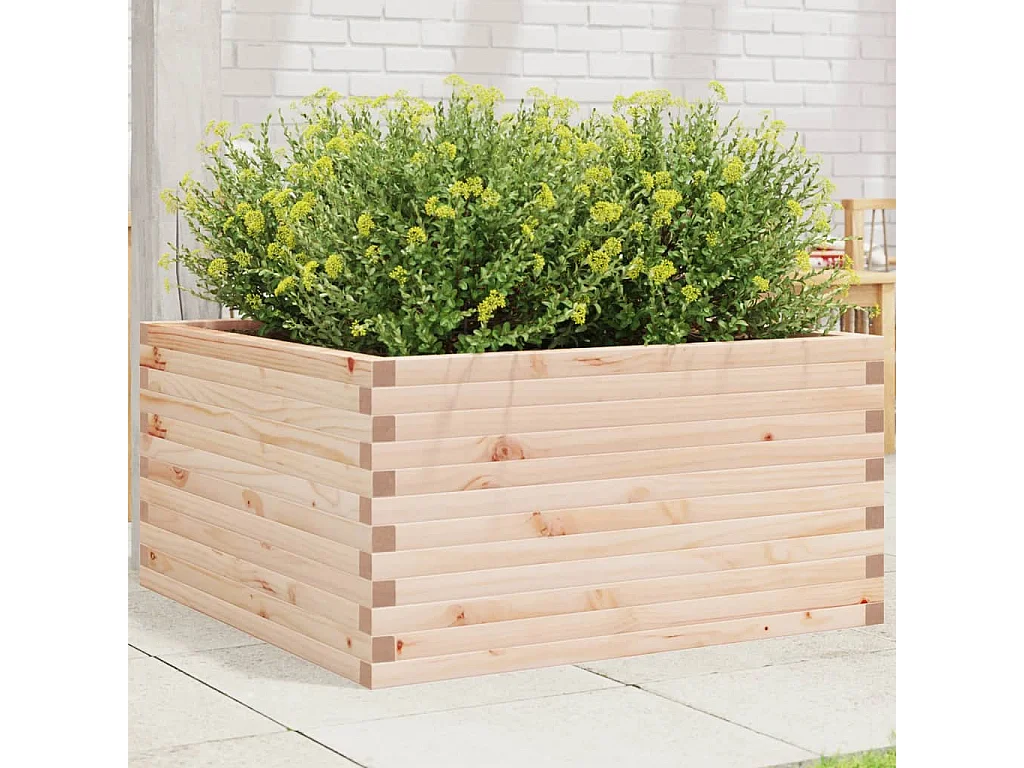 Plantenbak 90x90x46 cm massief grenenhout BE856281