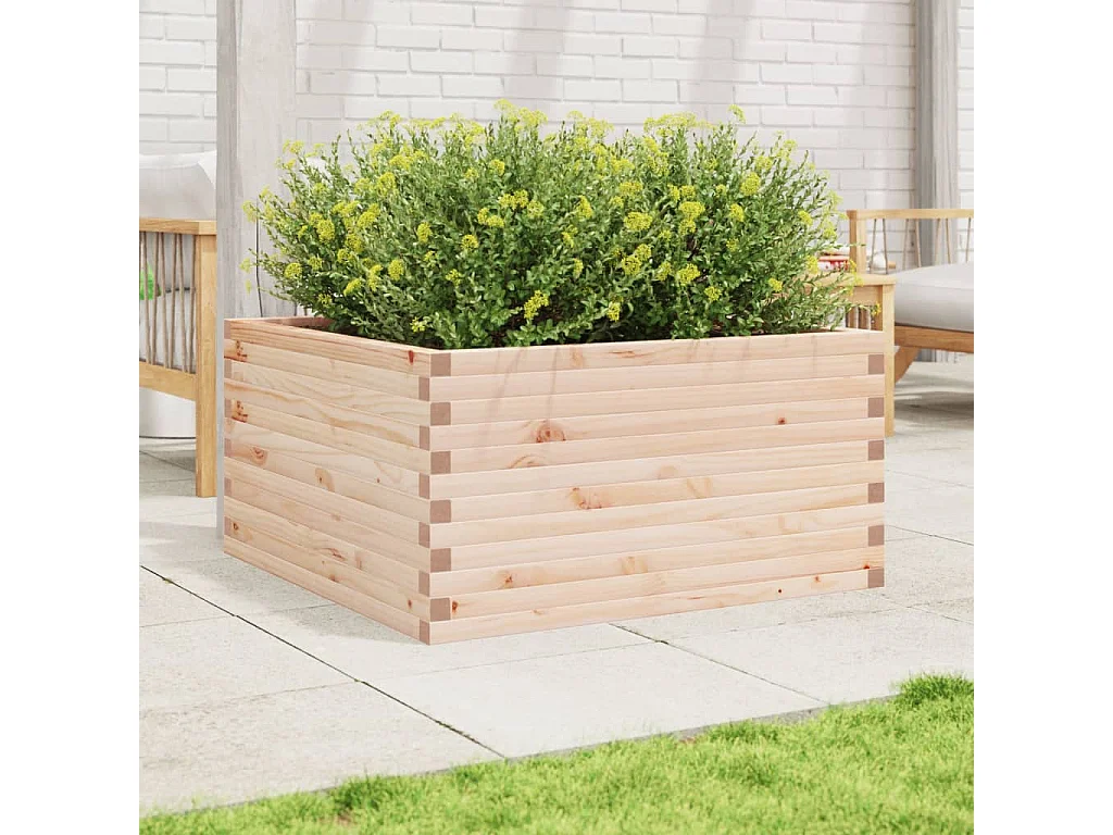 Plantenbak 90x90x46 cm massief grenenhout BE856281
