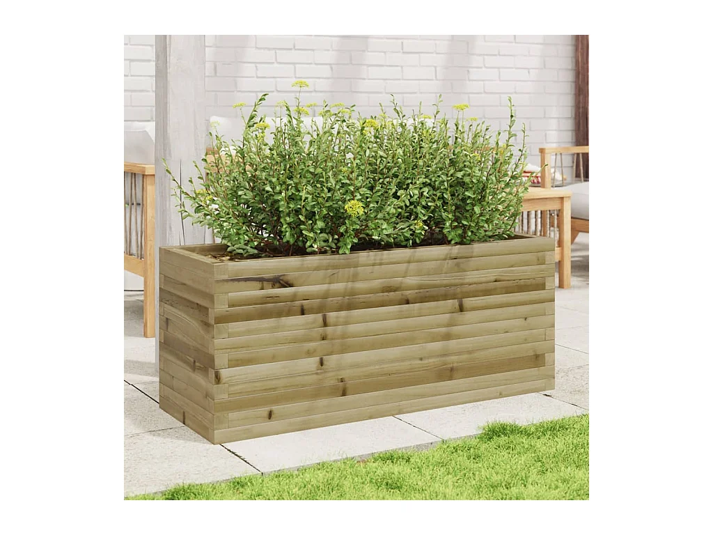 Jardinière 110x40x45,5 cm bois de pin imprégné FR70819