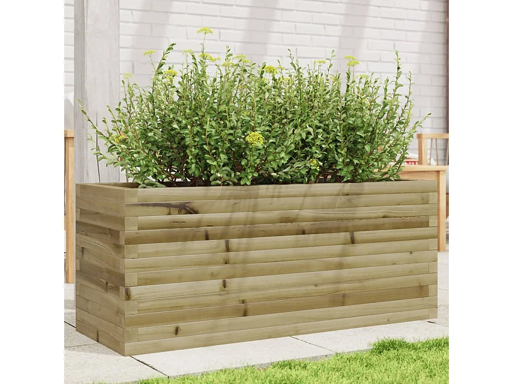 Jardinière 110x40x45,5 cm bois de pin imprégné FR70819