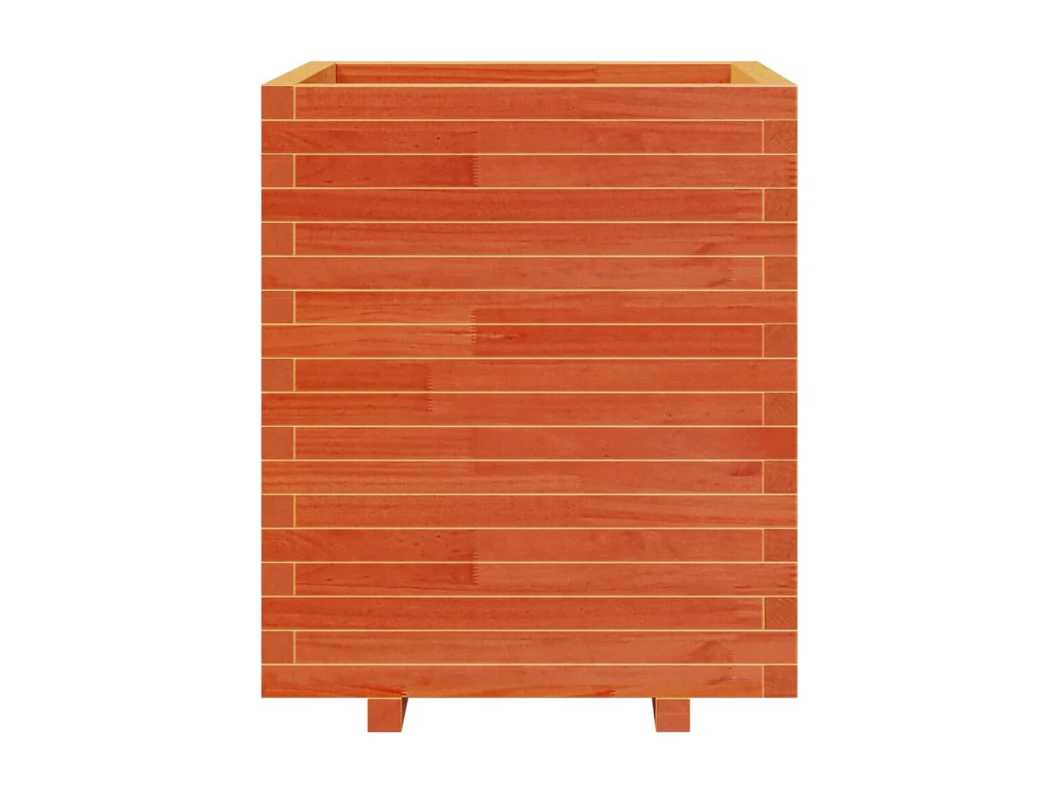 Jardinière cire marron 60x60x72,5 cm bois de pin massif FR86222