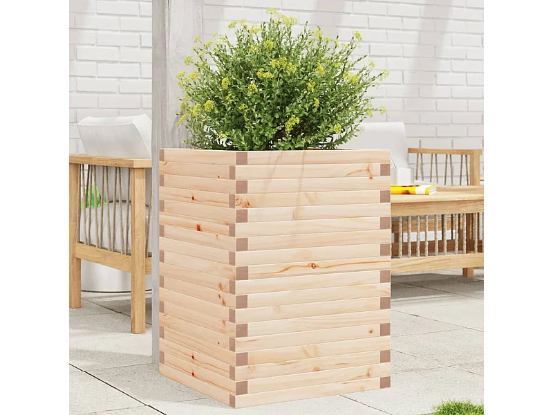 Jardinière 50x50x68,5 cm bois de pin massif FR28720