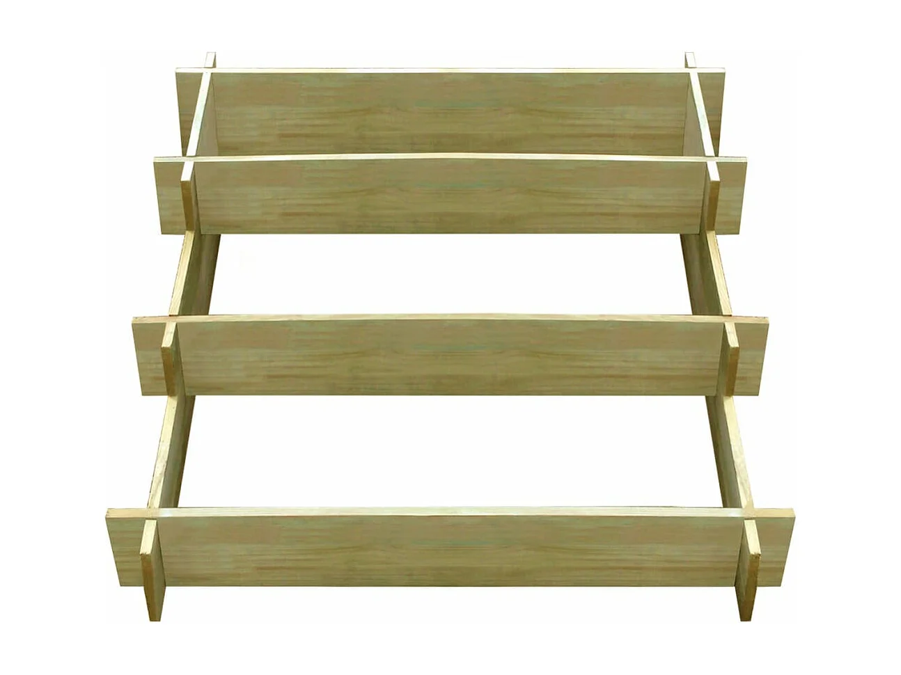 Jardinière à 3 niveaux 90 x 90 x 35 cm Bois imprégné FR76644