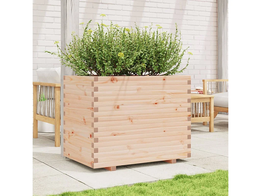Jardinière 90x60x72,5 cm bois de pin massif FR76730