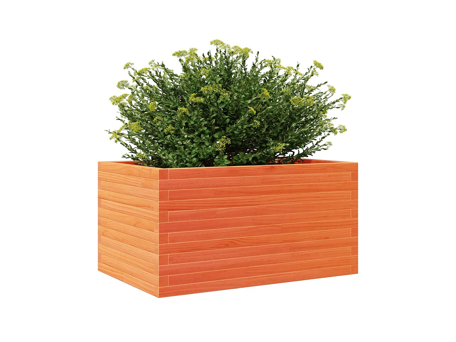 Jardinière cire marron 90x60x46 cm bois de pin massif FR26858