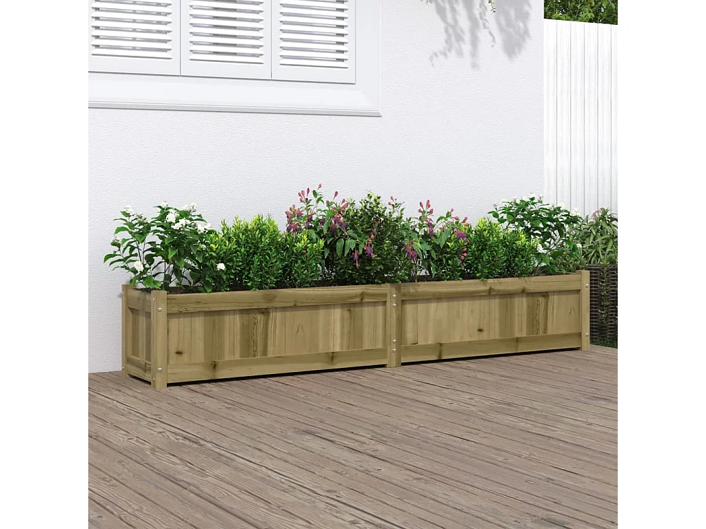 Jardinière 180x31x31 cm bois de pin imprégné FR97541