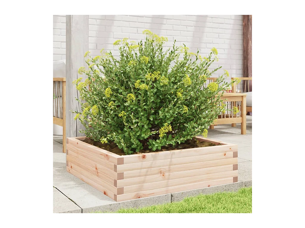 Jardinière 80x80x23 cm bois de pin massif FR15589