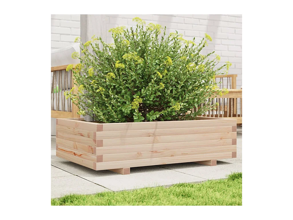 Jardinière 90x60x26,5 cm bois de pin massif FR55317