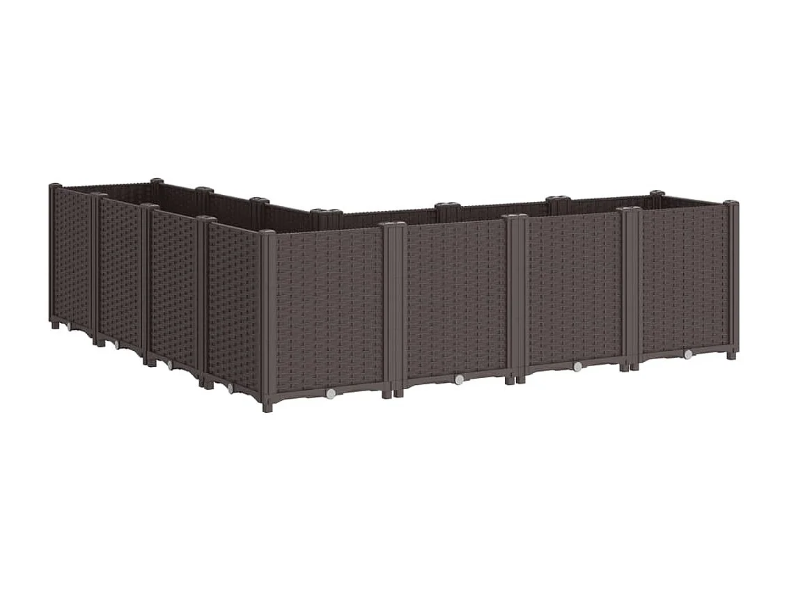 Jardinière marron 160x160x53 cm polypropylène FR20449