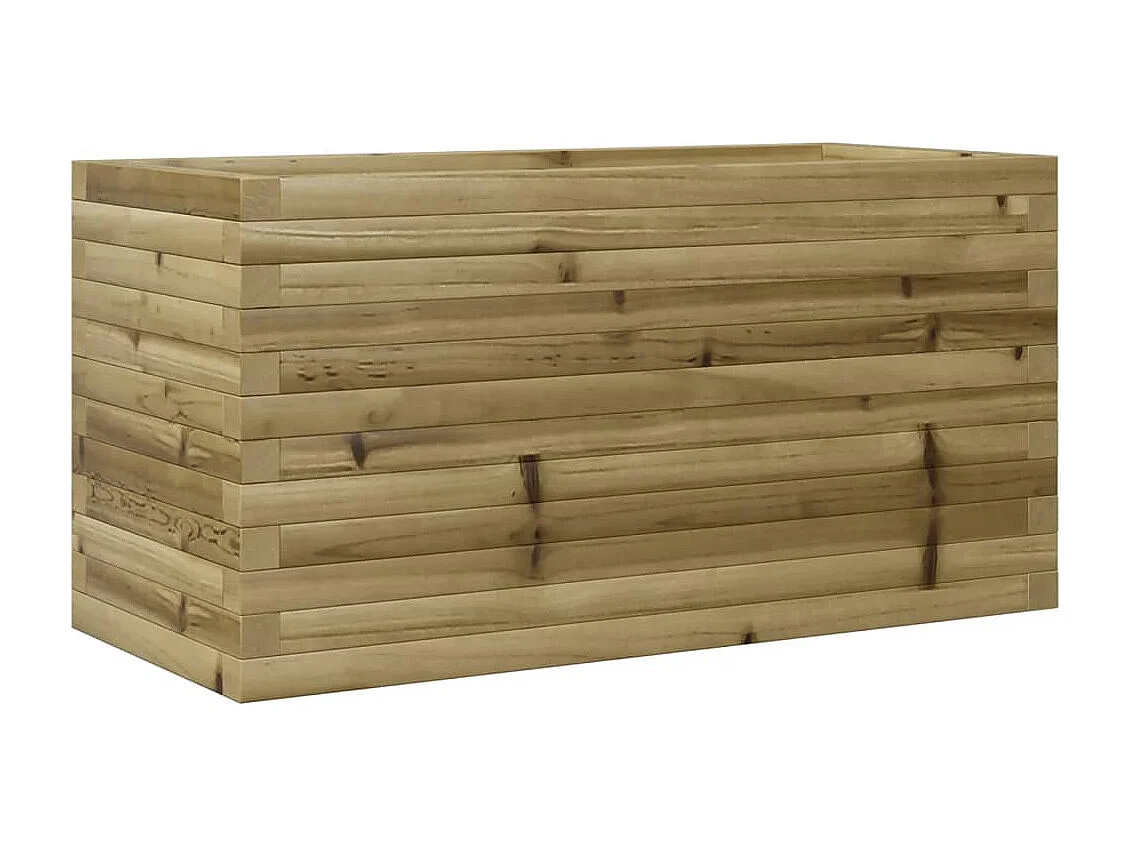 Jardinera de madera de pino impregnada 90x40x46 cm ES933539