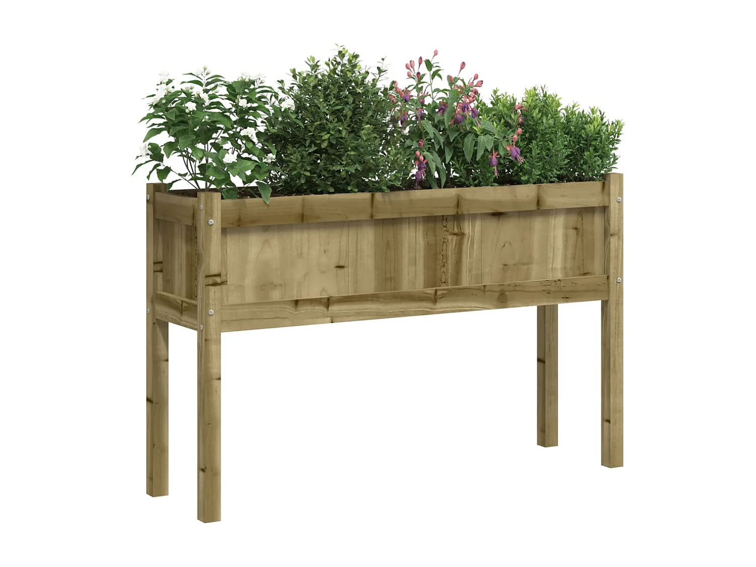 Plantenbakken met poten 2 st cm geïmpregneerd hout BE993329