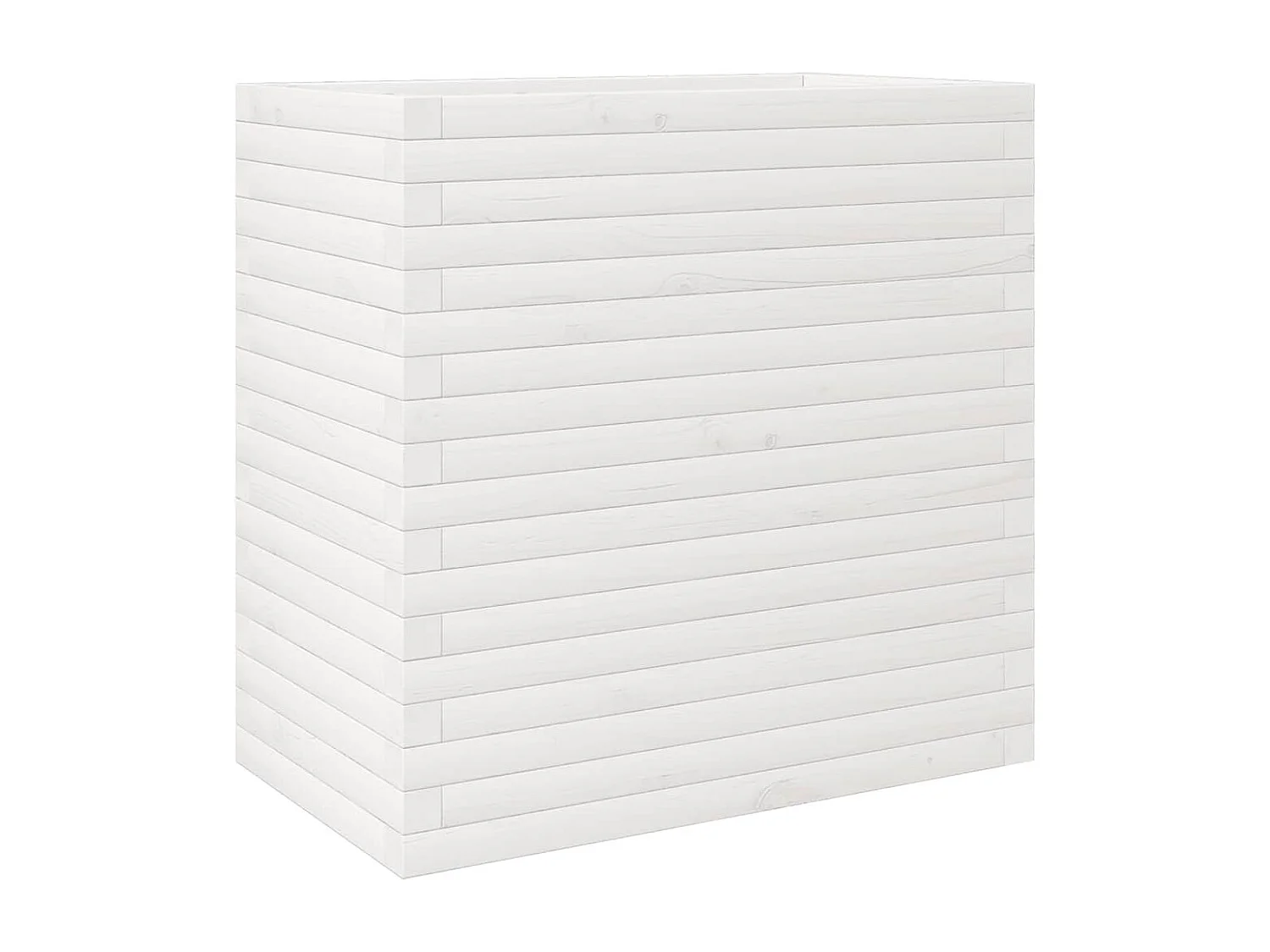 Vaso/floreira de jardim 70x40x68,5 cm pinho maciço branco PT717207