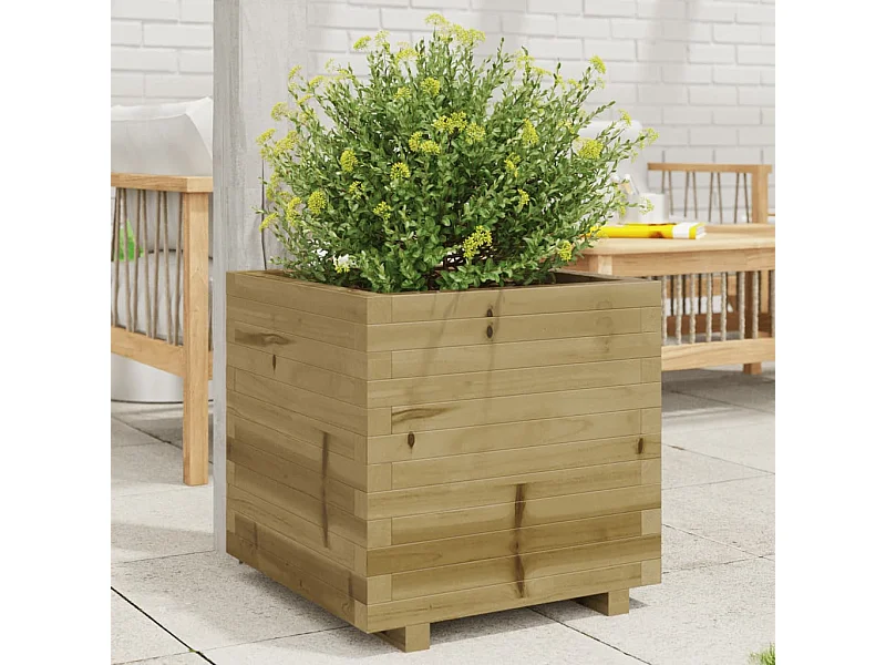 Jardinière 50x50x49,5 cm bois de pin imprégné FR57315