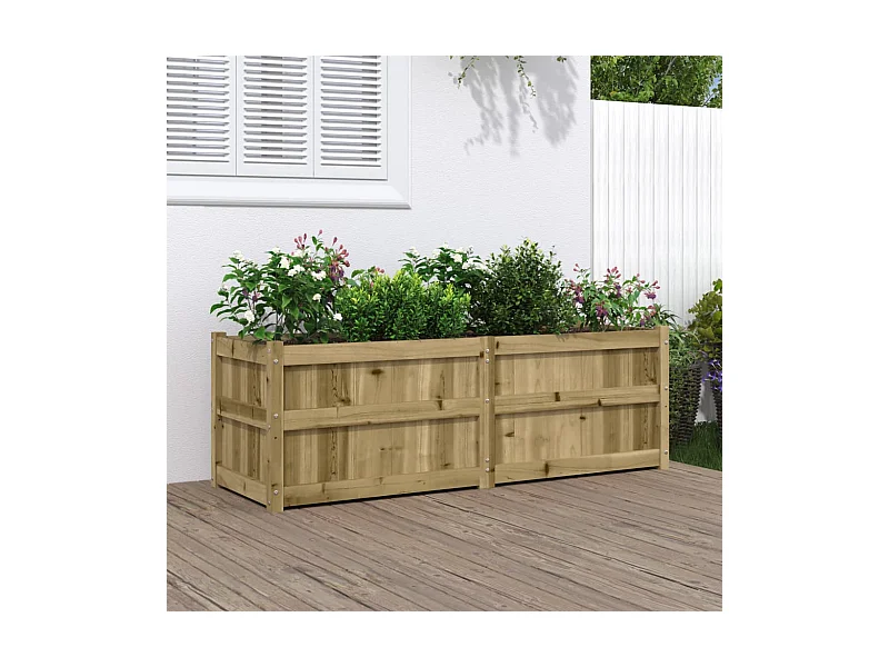 Jardinière 150x50x50 cm bois de pin imprégné FR63949