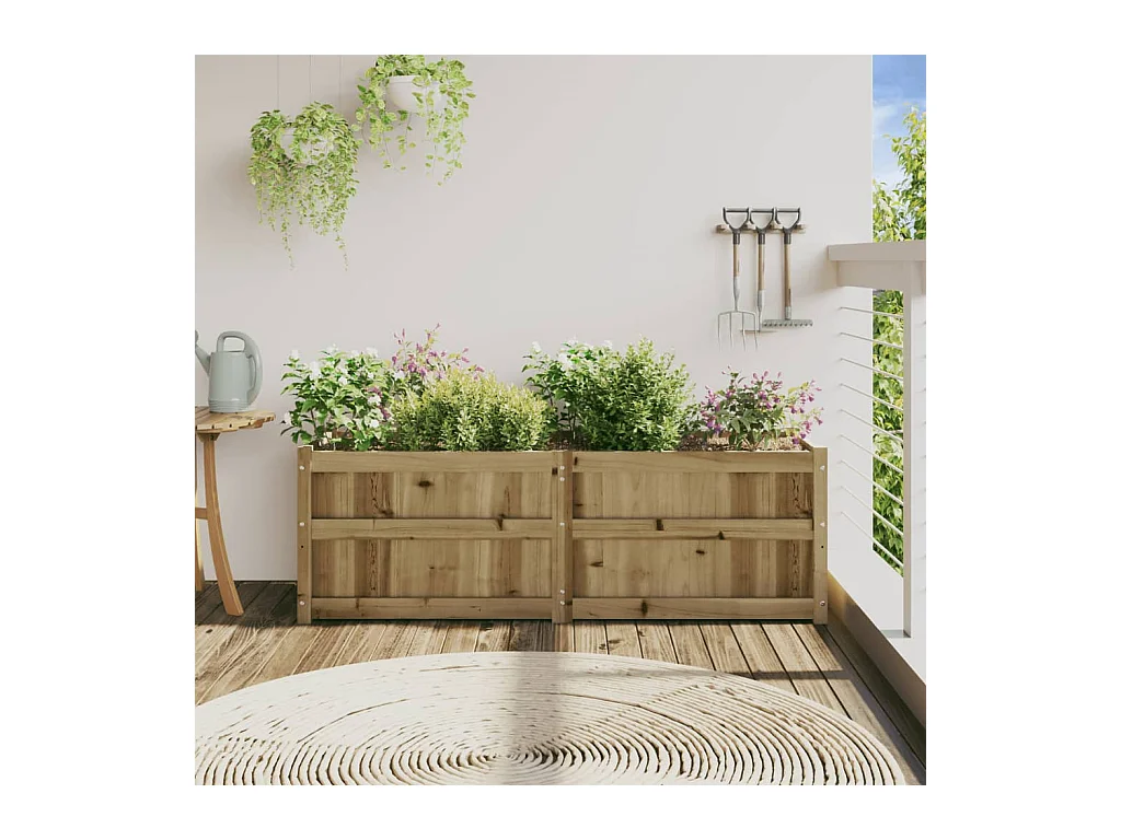Jardinière 150x50x50 cm bois de pin imprégné FR63949
