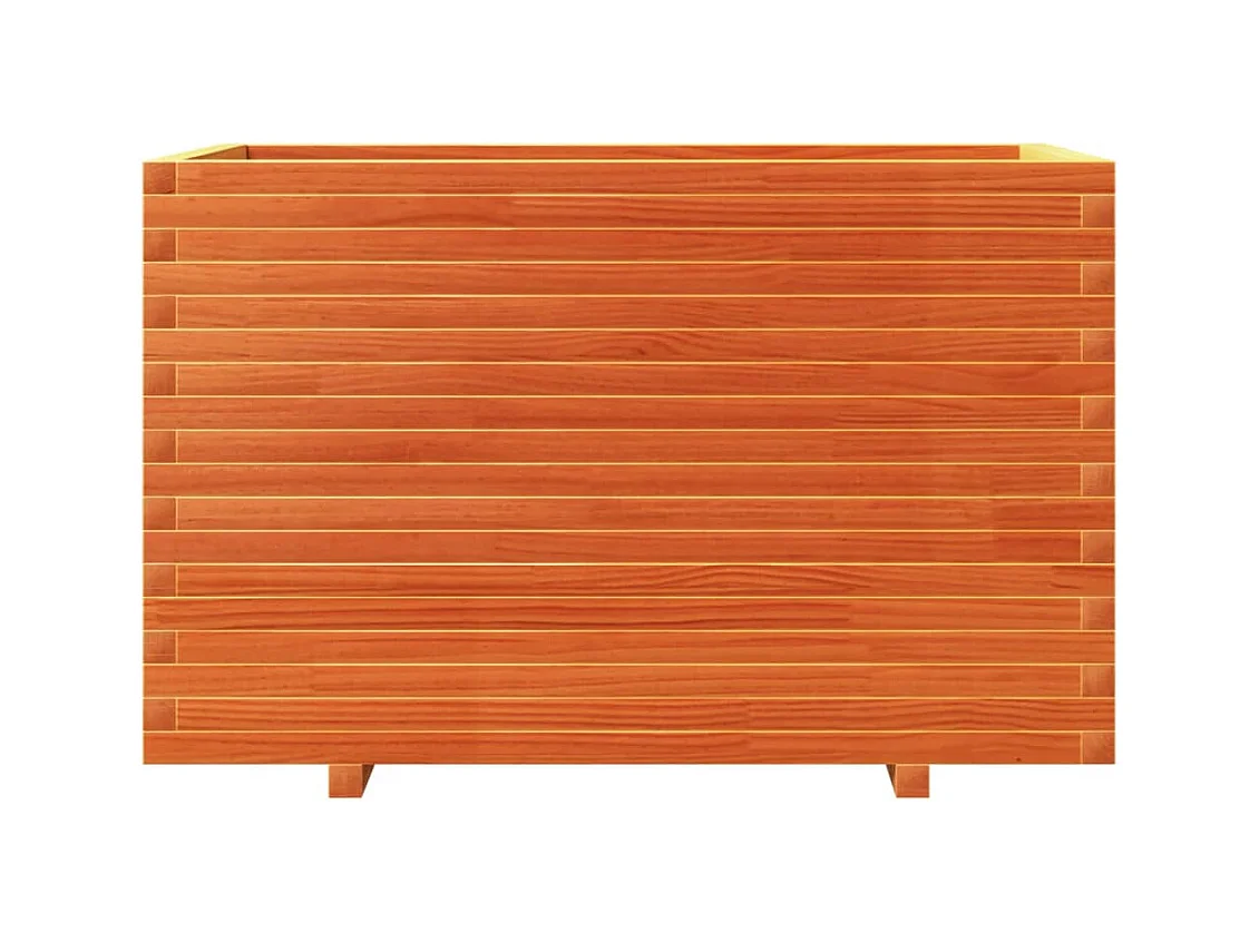 Jardinière cire marron 110x60x72 cm bois de pin massif FR89655