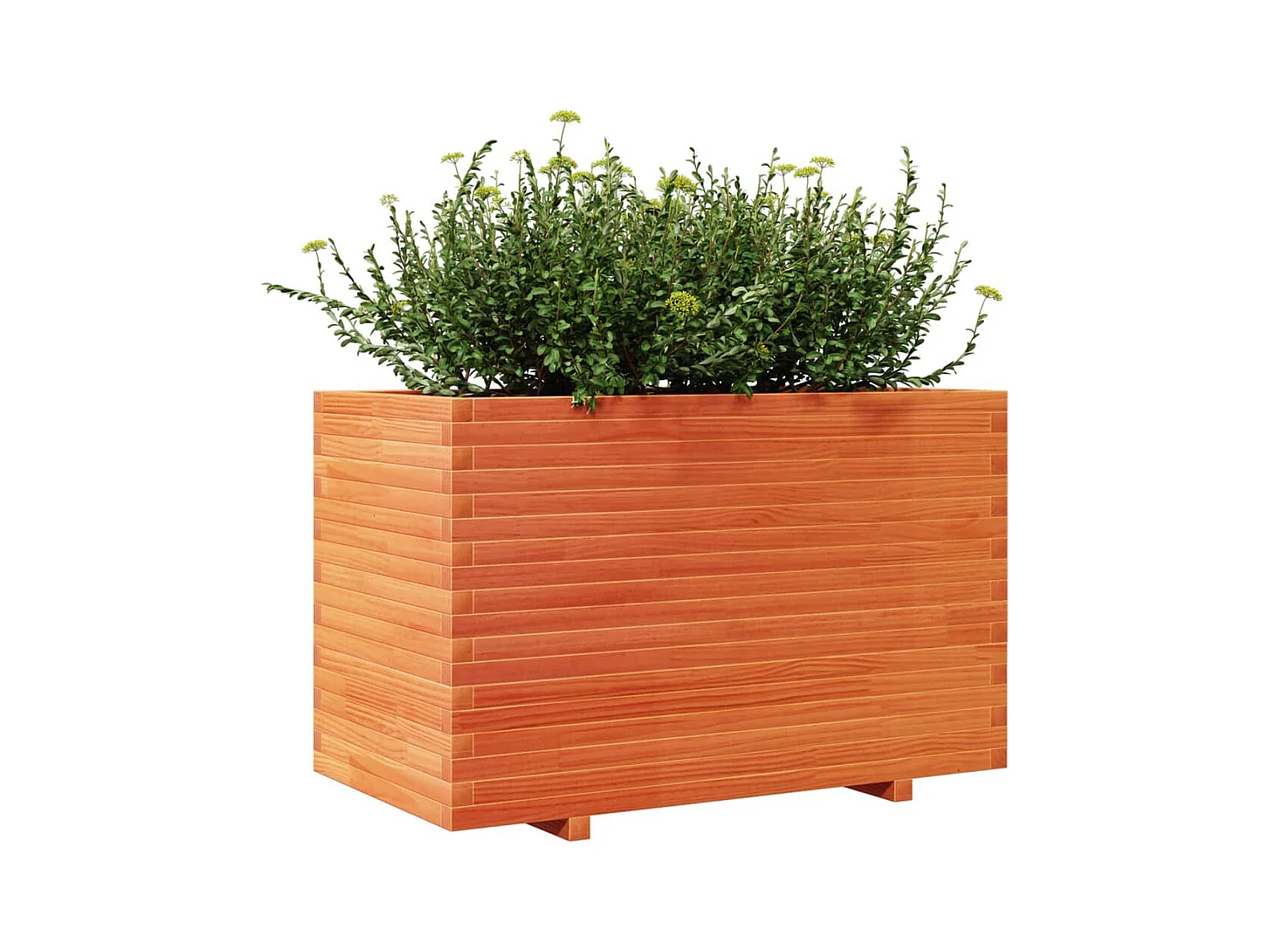 Jardinière cire marron 110x60x72 cm bois de pin massif FR89655