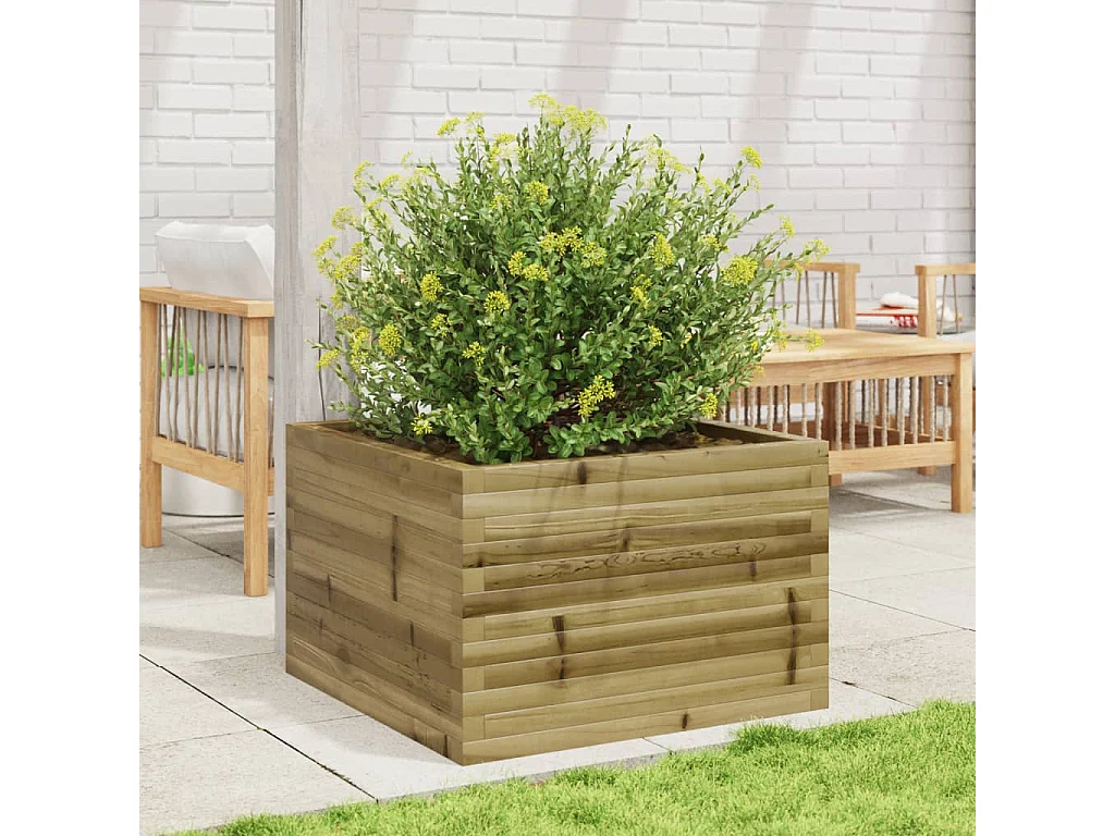 Plantenbak 70x70x45,5 cm geïmpregneerd grenenhout BE971473