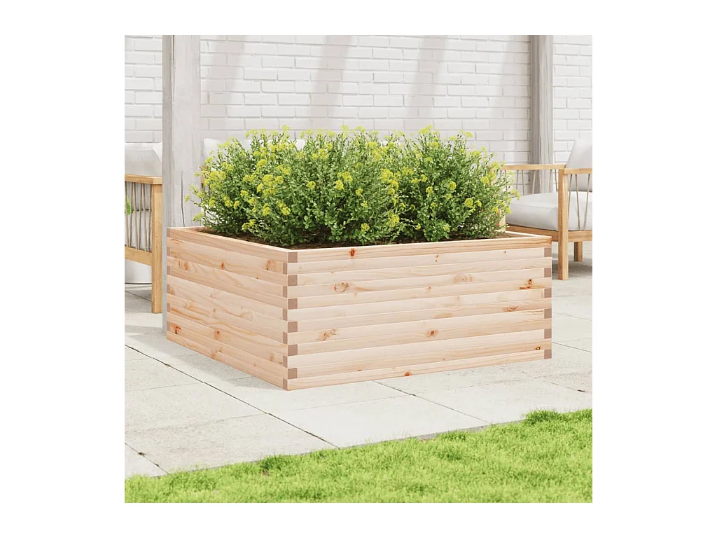 Jardinière 110x110x46 cm bois de pin massif FR89133