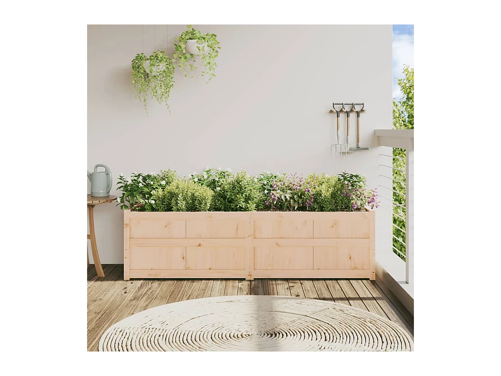 Jardinière 180x50x50 cm bois de pin massif FR16158