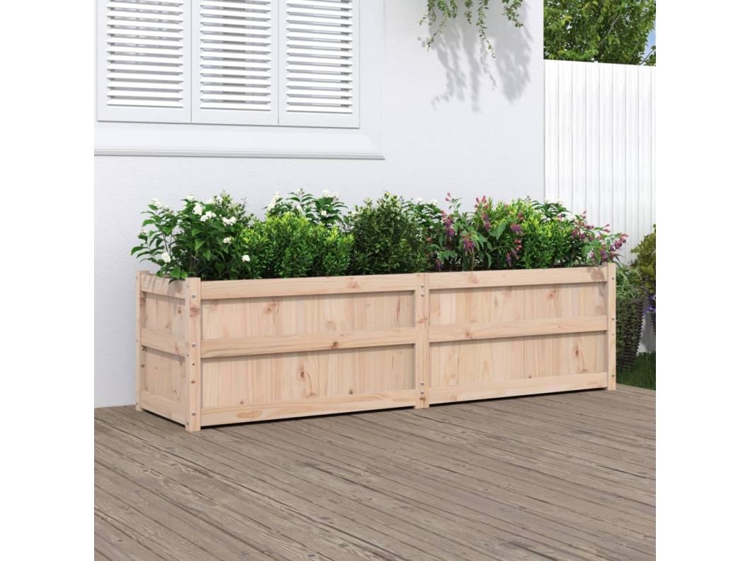 Plantenbak 180x50x50 cm massief grenenhout BE202532