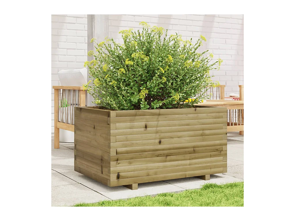 Jardinière 90x60x49,5 cm bois de pin imprégné FR47857