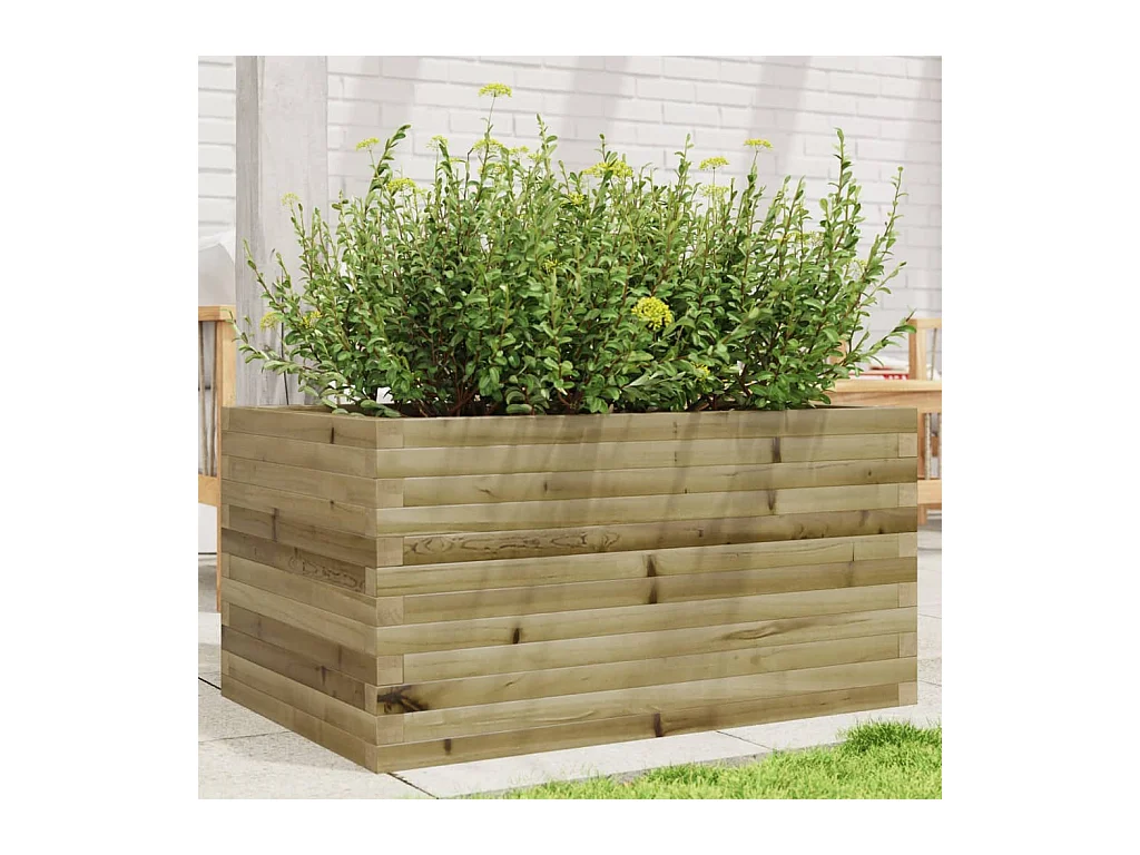 Jardinière 90x60x45,5 cm bois de pin imprégné FR94259