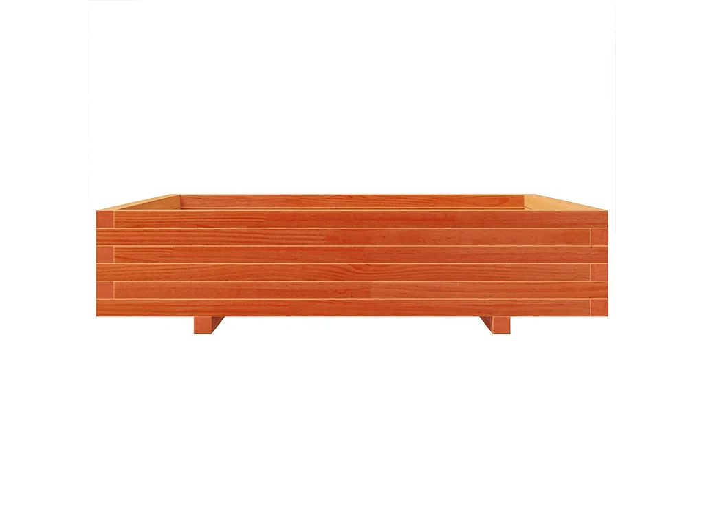 Jardinière cire marron 110x110x26,5 cm bois de pin massif FR25239