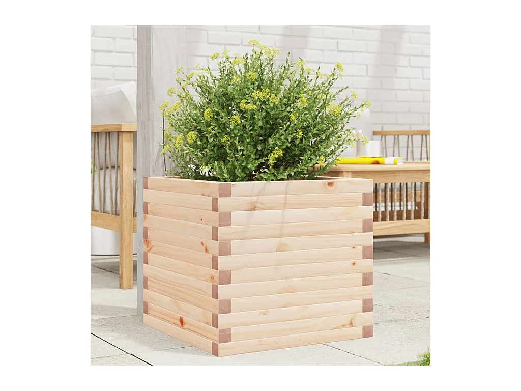 Plantenbak 50x50x45,5 cm massief grenenhout BE270494