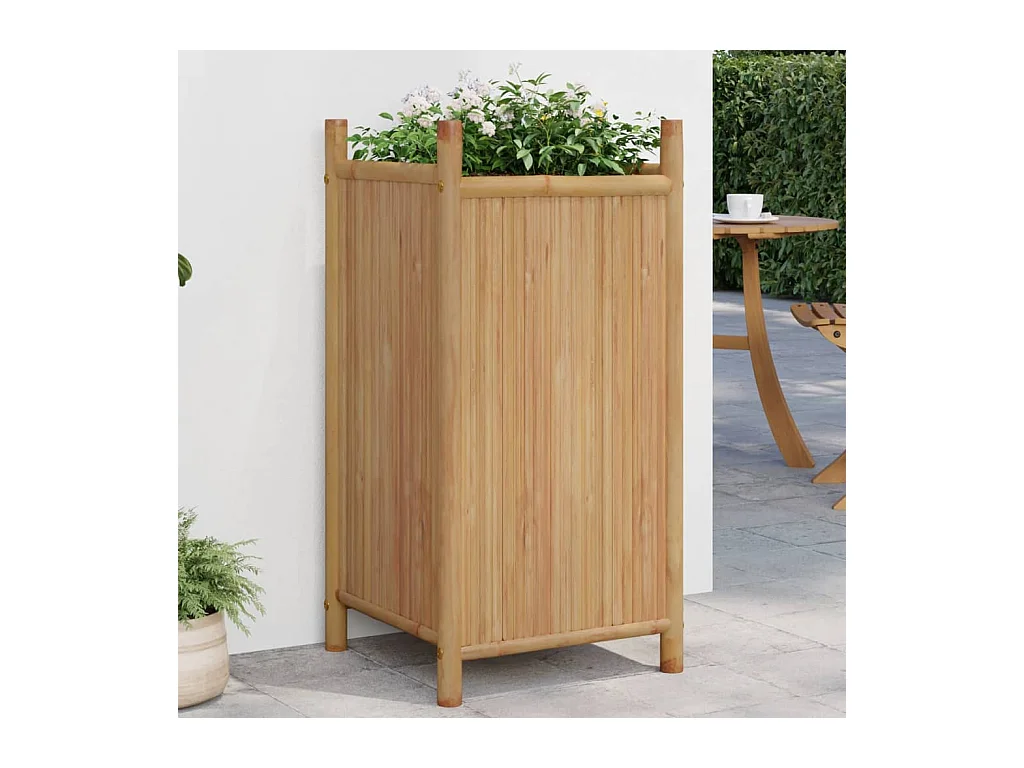 Jardinera de bambú 40x40x80 cm ES973878