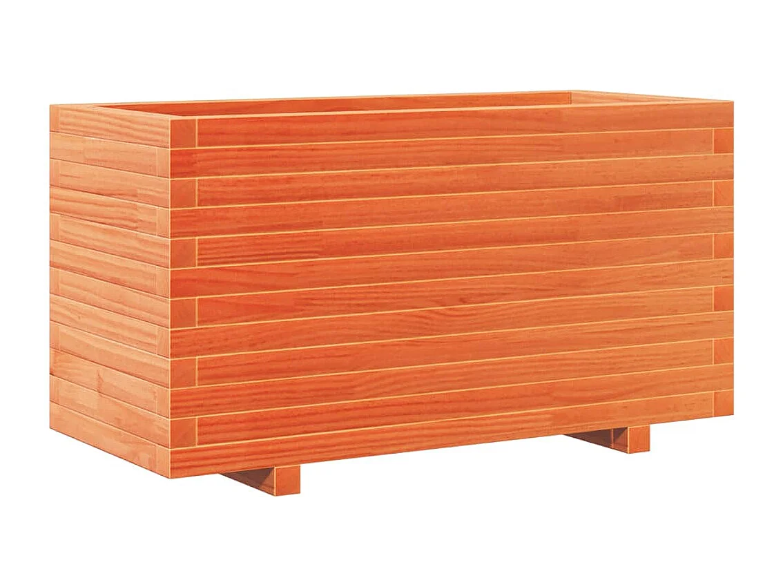 Jardinière cire marron 90x40x49,5 cm bois de pin massif FR40516