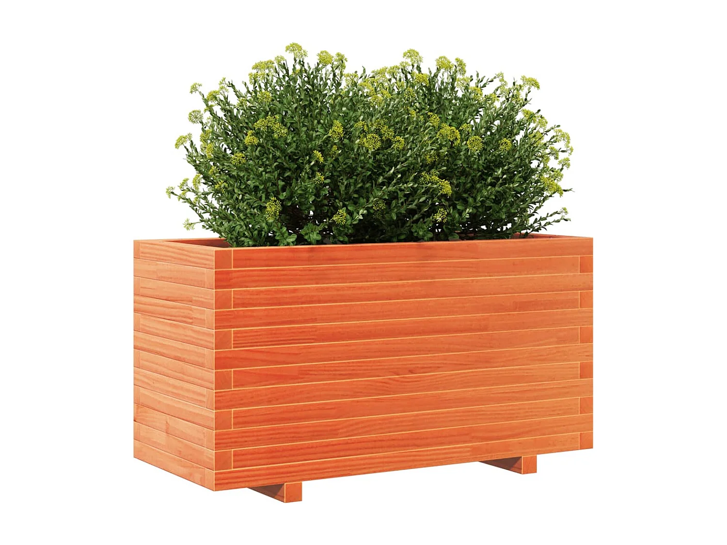 Jardinière cire marron 90x40x49,5 cm bois de pin massif FR40516