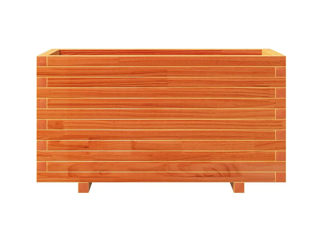 Jardinière cire marron 90x40x49,5 cm bois de pin massif FR40516