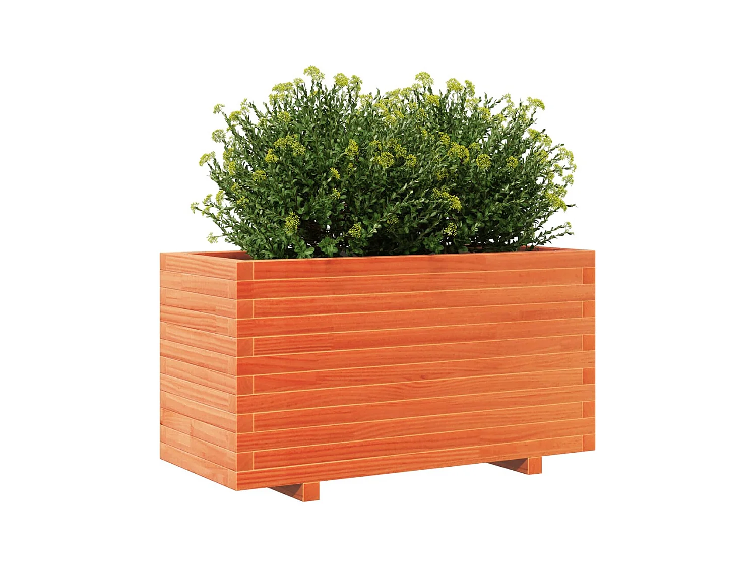Jardinière cire marron 90x40x49,5 cm bois de pin massif FR40516
