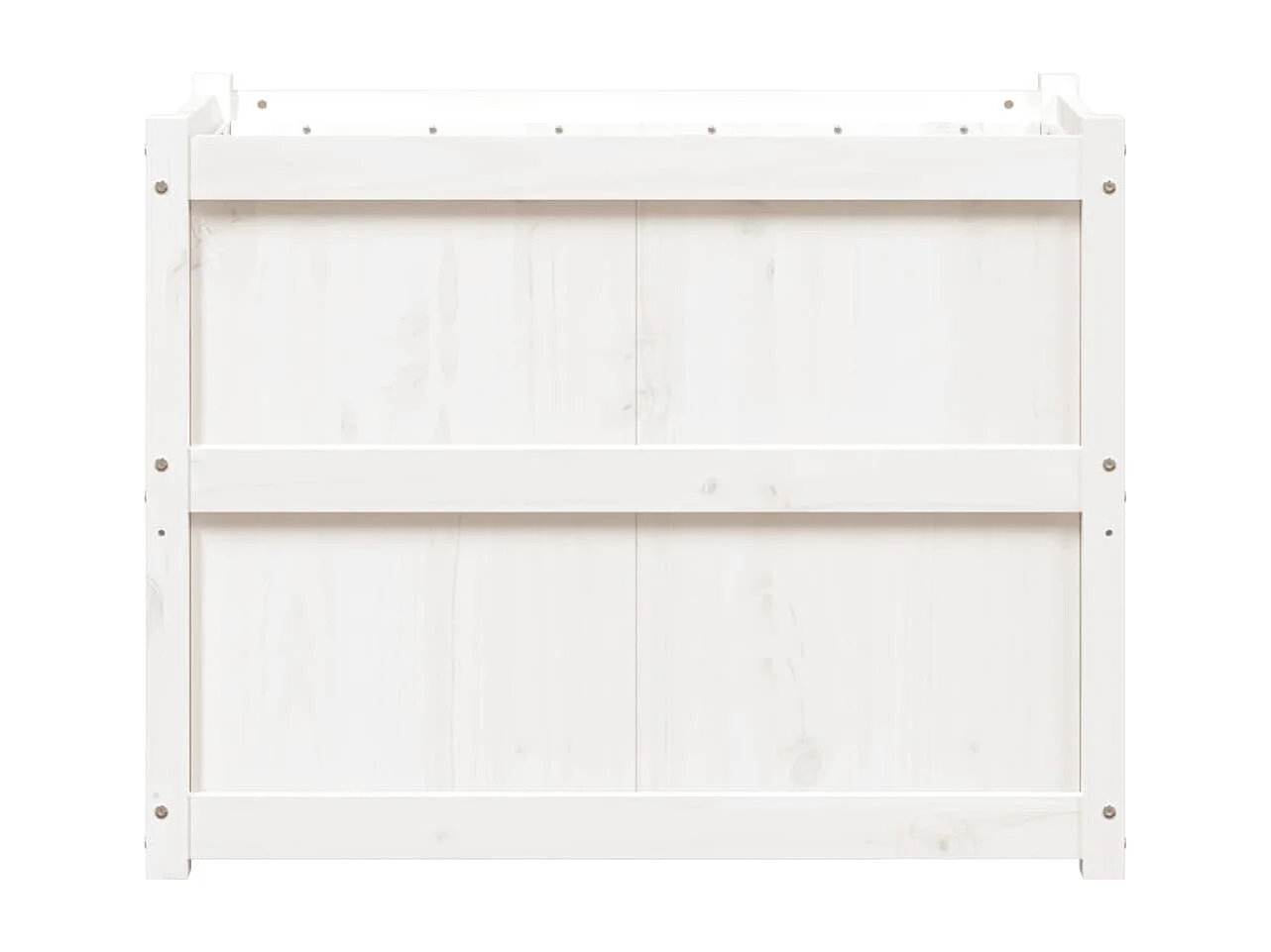 Jardinière blanc 90x50x70 cm bois de pin massif FR55773