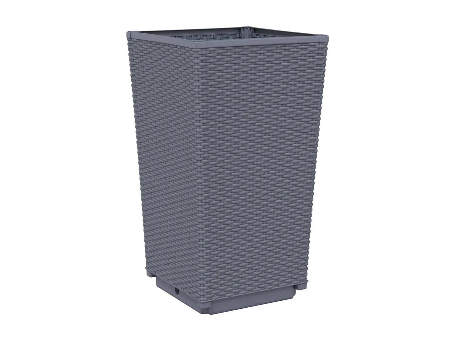 Plantenbakken 2 st 32,5x32,5x57 cm polypropeen grijs BE946661