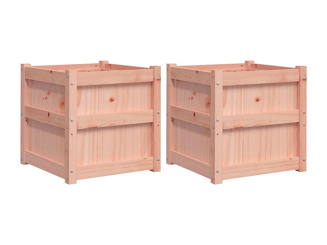 Vasos/floreiras de jardim 2 pcs madeira de douglas maciça PT409810