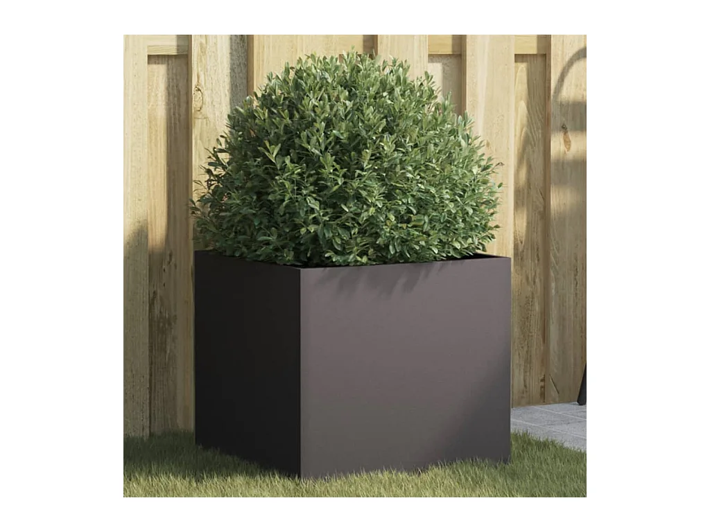 Jardinière noir 42x40x39 cm acier laminé à froid FR84841
