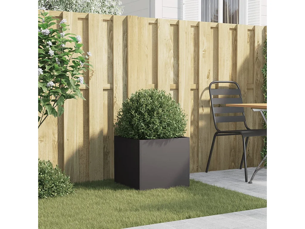 Jardinière noir 42x40x39 cm acier laminé à froid FR84841