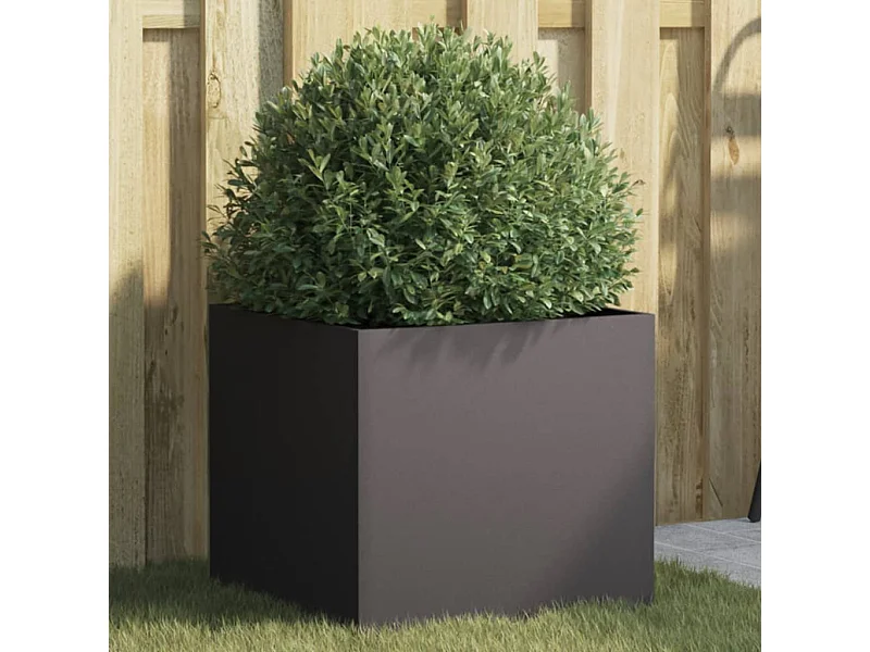 Jardinière noir 42x40x39 cm acier laminé à froid FR84841