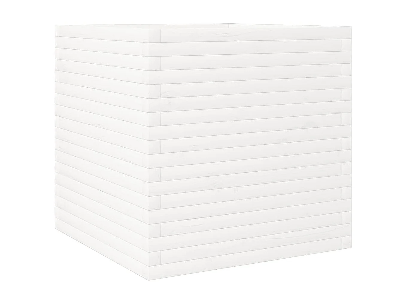 Jardinière blanc 70x70x68,5 cm bois de pin massif FR32489