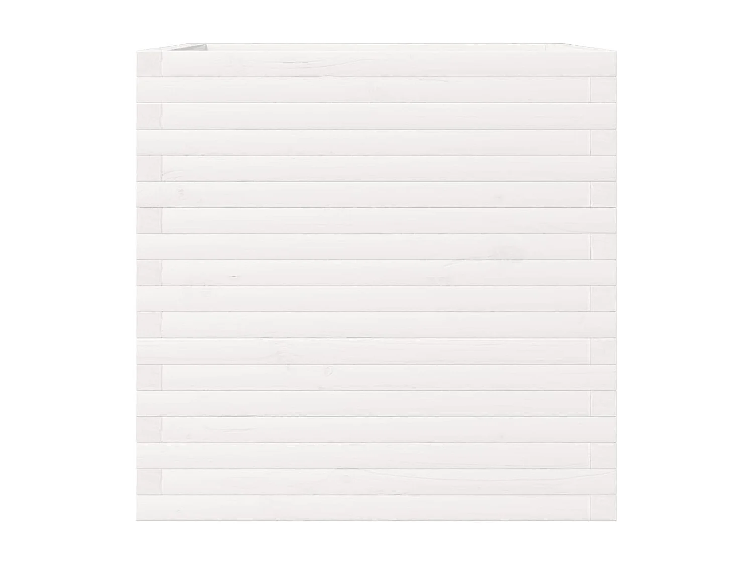 Jardinière blanc 70x70x68,5 cm bois de pin massif FR32489