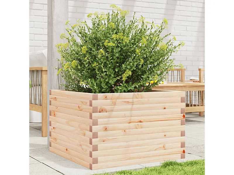Jardinière 70x70x45,5 cm bois de pin massif FR92752