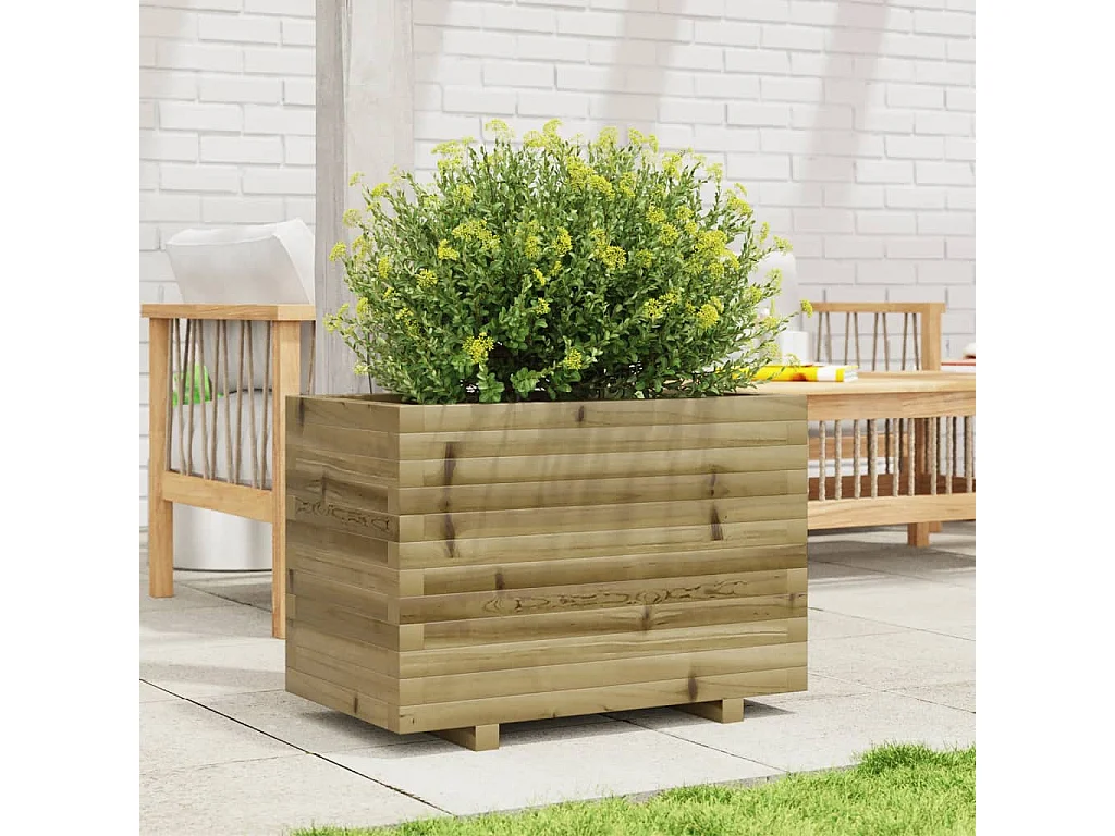 Jardinière 70x40x49,5 cm bois de pin imprégné FR83007