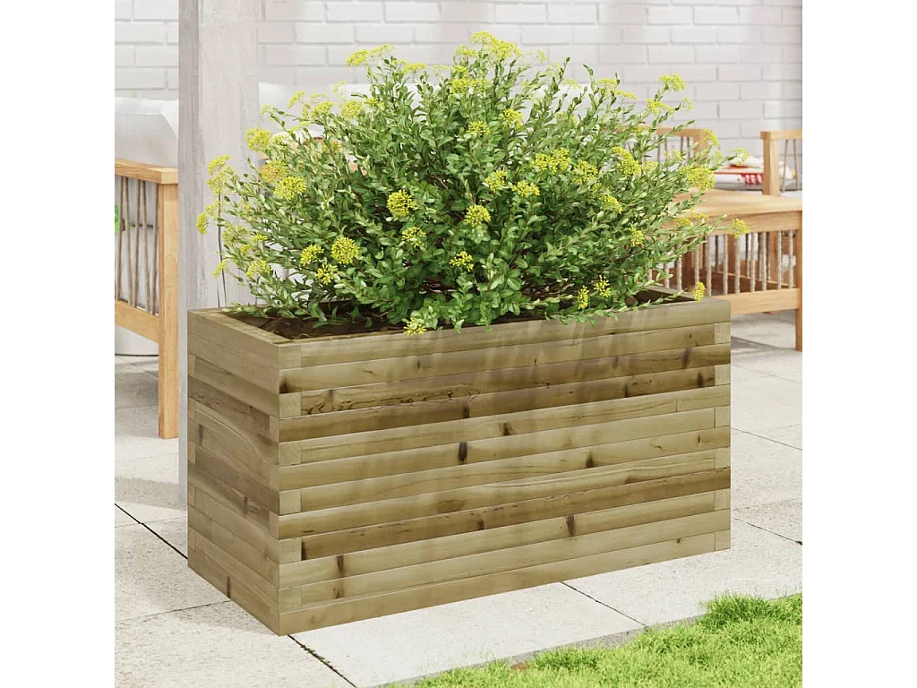 Jardinière 90x40x45,5 cm bois de pin imprégné FR25675
