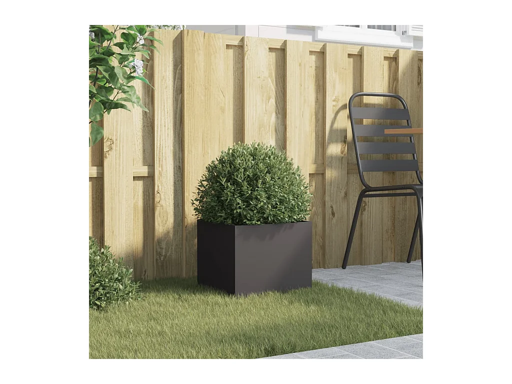 Jardinière noir 32x30x29 cm acier laminé à froid FR91262