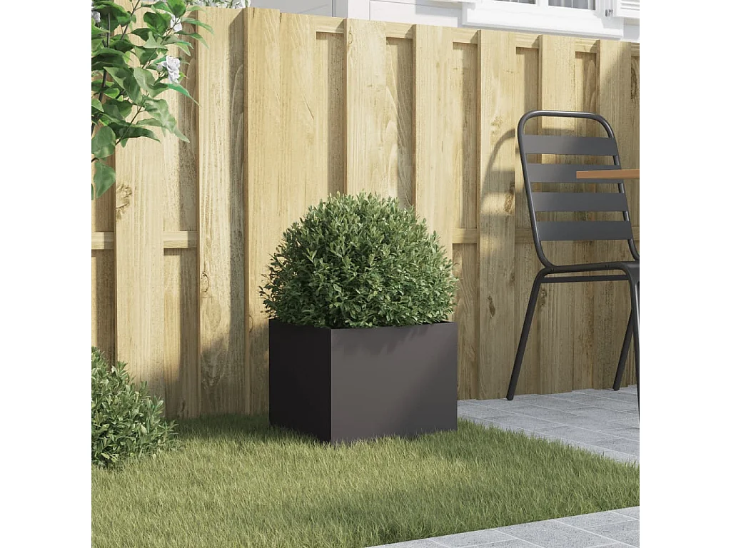 Jardinière noir 32x30x29 cm acier laminé à froid FR91262