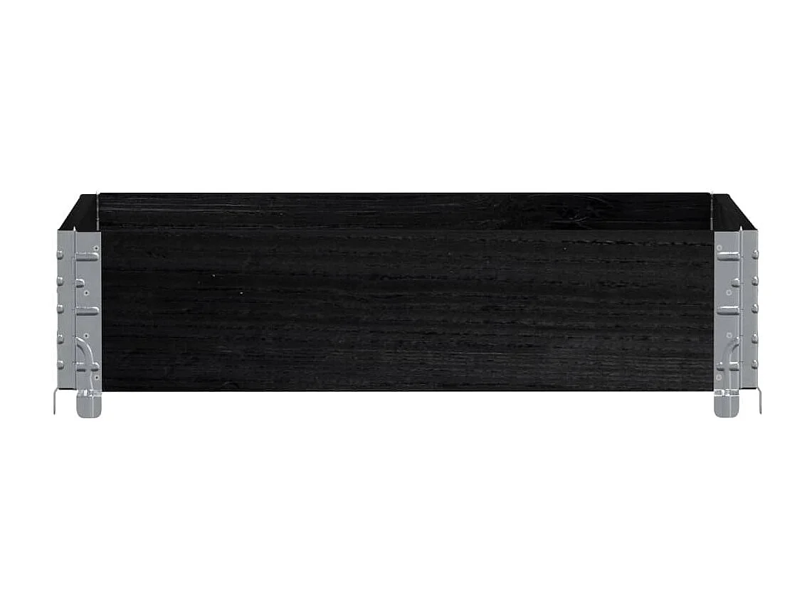 Vaso/floreira de jardim 80x60 cm madeira de pinho maciça preto PT921037