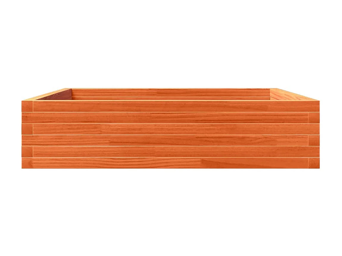 Jardinière cire marron 100x100x23 cm bois de pin massif FR90368